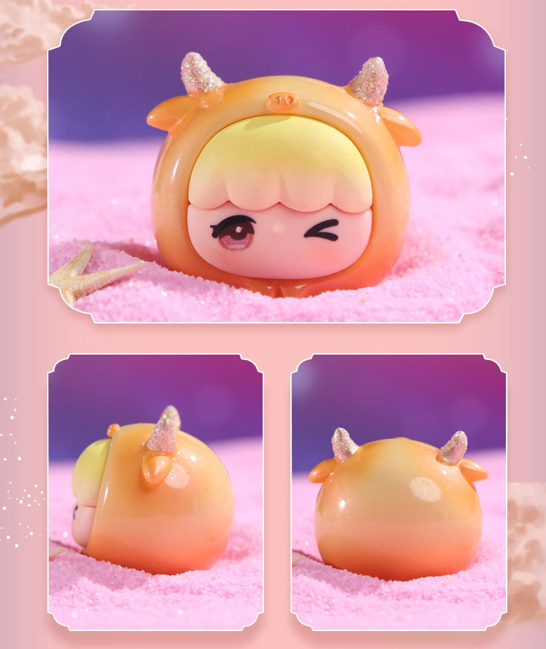 Creative new Star Enjoy 12 Zodiac cute bead Blind box resin figurine Douyin small ornaments wholesale Festival gifts pic 11