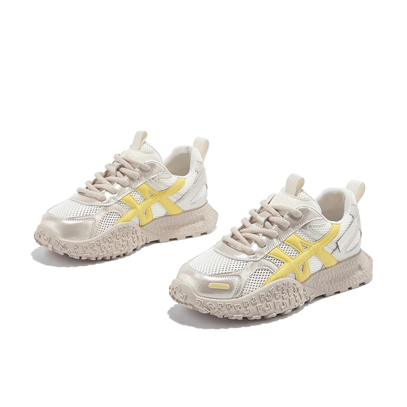 真皮老爹鞋女2025夏季新款网面透气阿甘鞋女厚底运动鞋百搭鞋子女详情13