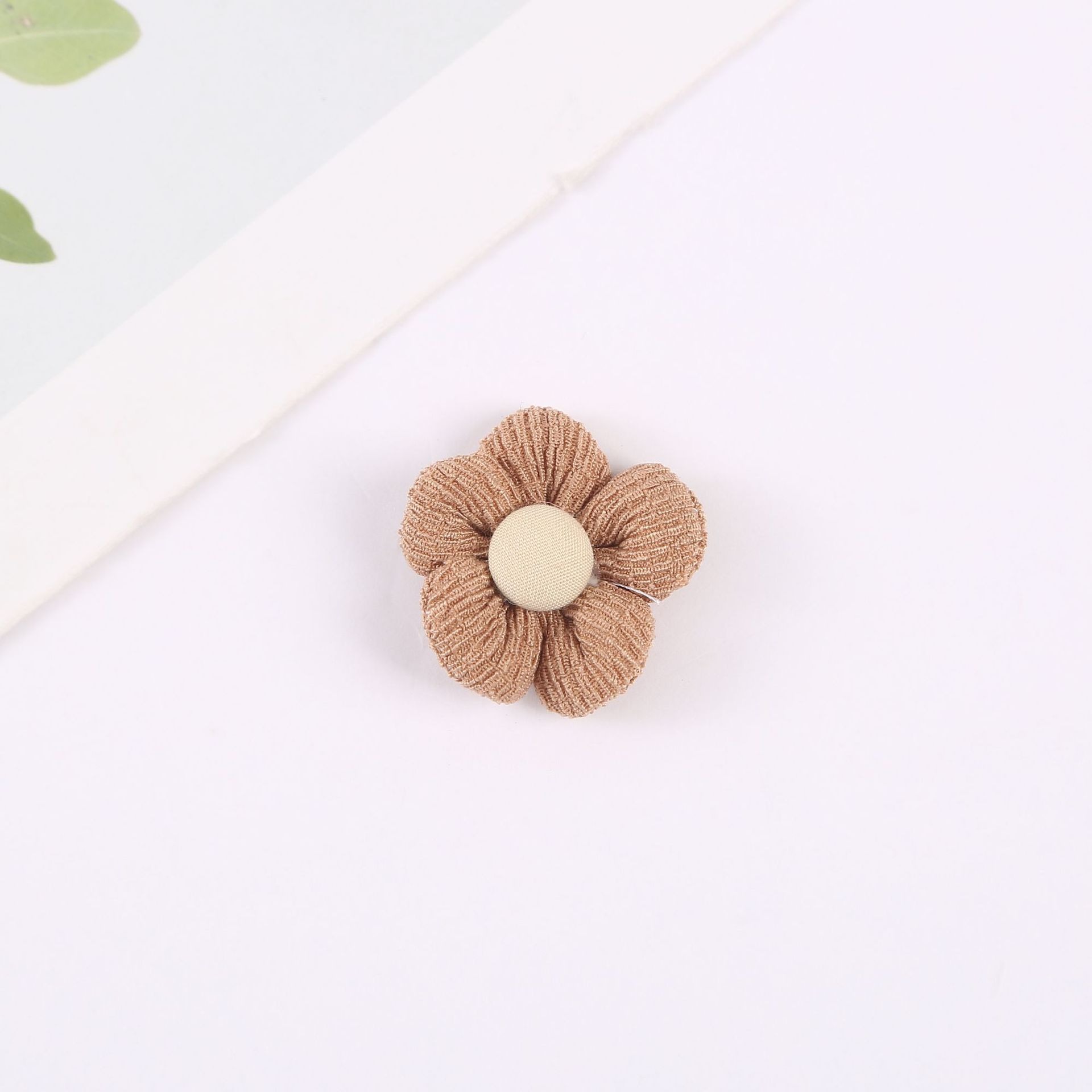 Pleated, colorful five-petal flower, fresh and simple Korean-style DIY shoes, hats, headwear, clothing, socks, bags, bows, clothing accessories pic 6