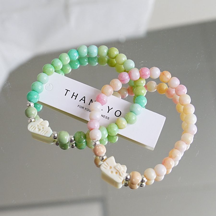 手链不掉色女饼干熊闺蜜森系甜美礼物女生日韩小众高级感手串饰品详情6