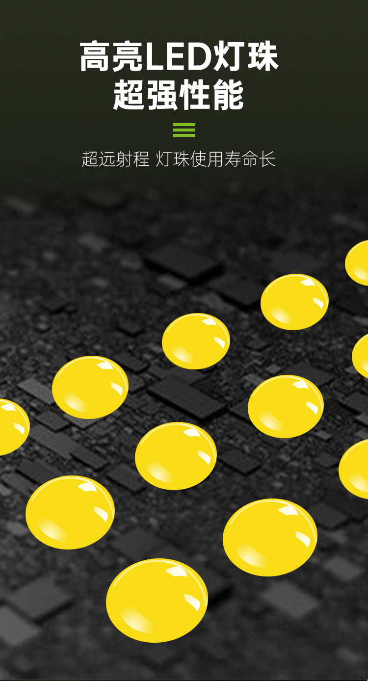 Multi-functional household solar-powered portable flashlight, long-range waterproof strong light rechargeable outdoor lighting lamp, daily necessities pic 3