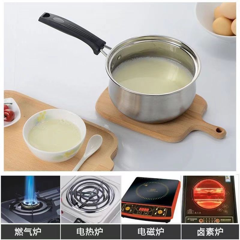 Stainless steel milk pot, small soup pot, small steamer, mini pot, baby food cooking, hot milk pot, induction cooker, small milk pot pic 7