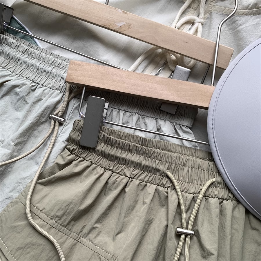 工装阔腿短裤女夏季2023新款高腰抽绳宽松直筒裤显廋A字短裤子ins详情16