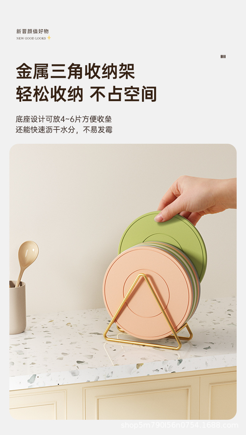加厚轻奢风软胶隔热垫餐垫锅垫杯垫厨房砂锅防烫餐桌垫家用耐高温详情8