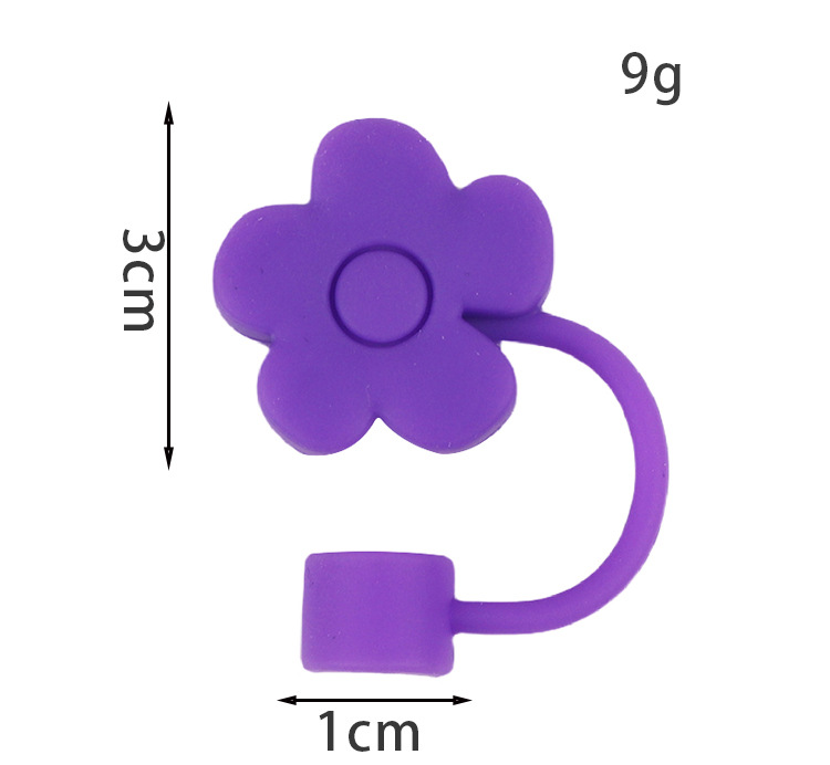硅胶吸管帽批发花朵吸管套10mm防尘套Stanley史丹利水杯配件厂详情4