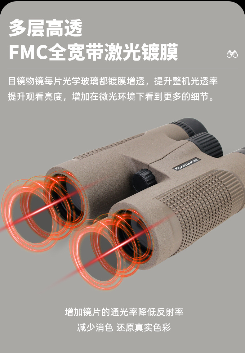 艾博睿新款DT-A10X42双筒望远镜高倍高清直筒便携户外观景跨境详情22