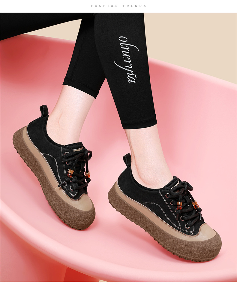 真皮厚底加绒休闲运动女鞋2025秋冬新款板鞋时尚百搭鞋子女款详情17