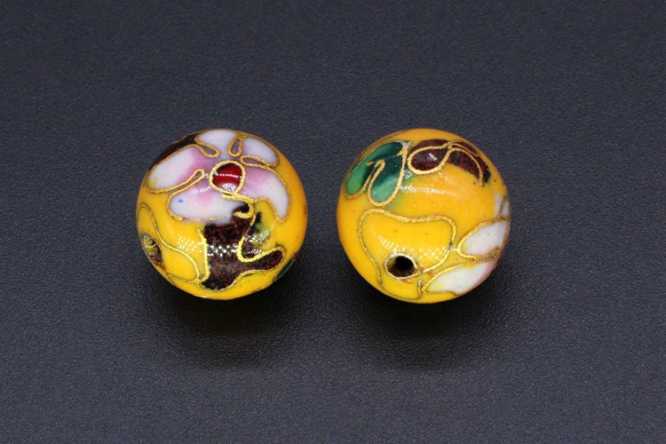 Traditional copper-based cloisonne enamel jewelry, prayer beads, chain accessories, Jingtai blue polished 12#, 14#, 16# round beads pic 25