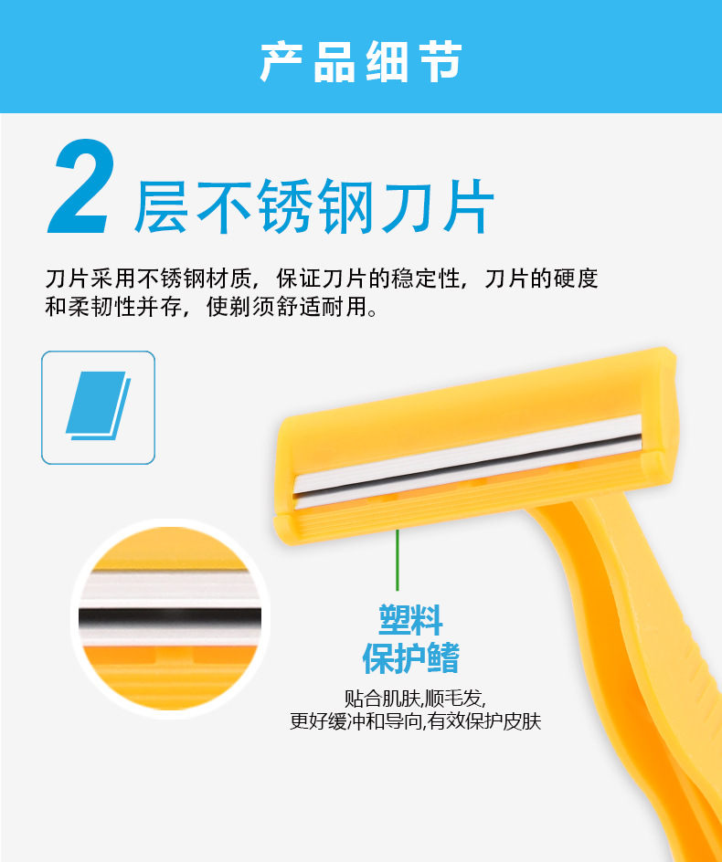 Disposable razor Pearl Max Double-layer lubricated blade razor Full-body hair removal knife Manual shaving knife pic 7