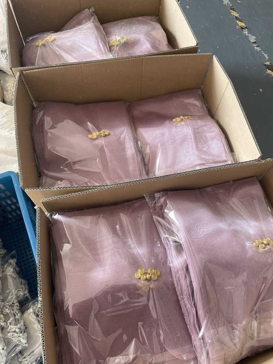 高密度无光纱翻盖袋丝巾旗袍内衣服饰专用包装袋中国风信封收纳袋详情9
