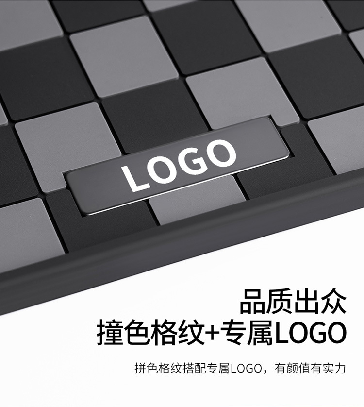 爆款格子纹车载防滑垫个性通用摆件汽车仪表台防滑垫停车卡详情6