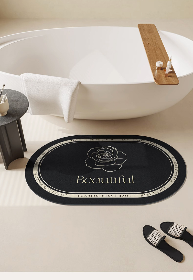 浴室吸水地垫卫生间门口硅藻泥门垫洗手间厕所防滑脚垫子卫浴地毯详情13