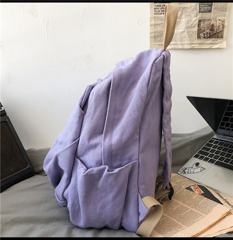书包女ins风复古森系帆布双肩包日系原宿高中大学生简约百搭背包详情46