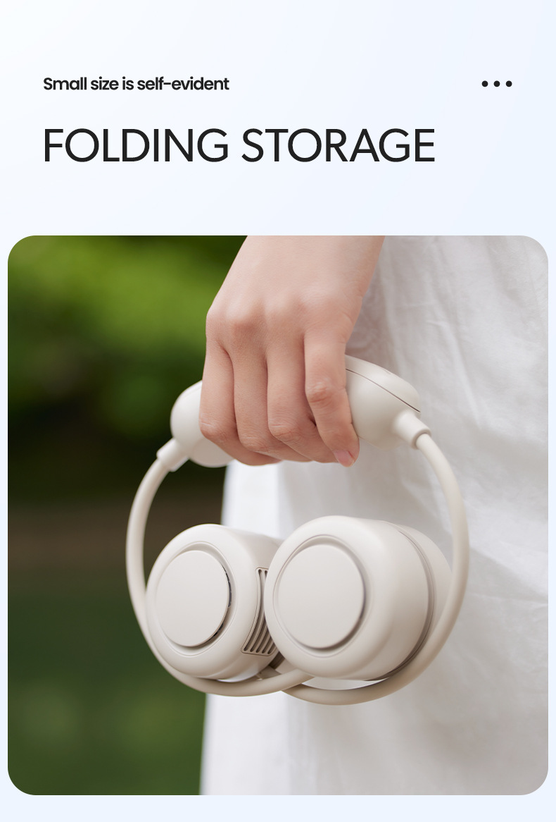 Cross-border neck fan 2025 New model outdoor sports ice pack cooling Fan Portable brushless motor neck fan pic 13