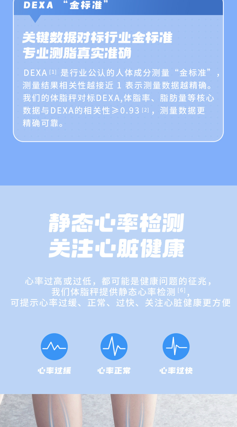 体重秤家用智能体脂秤称重电子秤人体称高精准小型米家测心率定制详情5