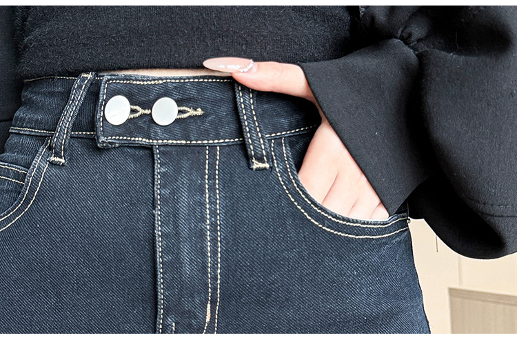 阔腿牛仔裤女春秋冬季2025年新款潮流显瘦宽松喇叭裤子女详情17