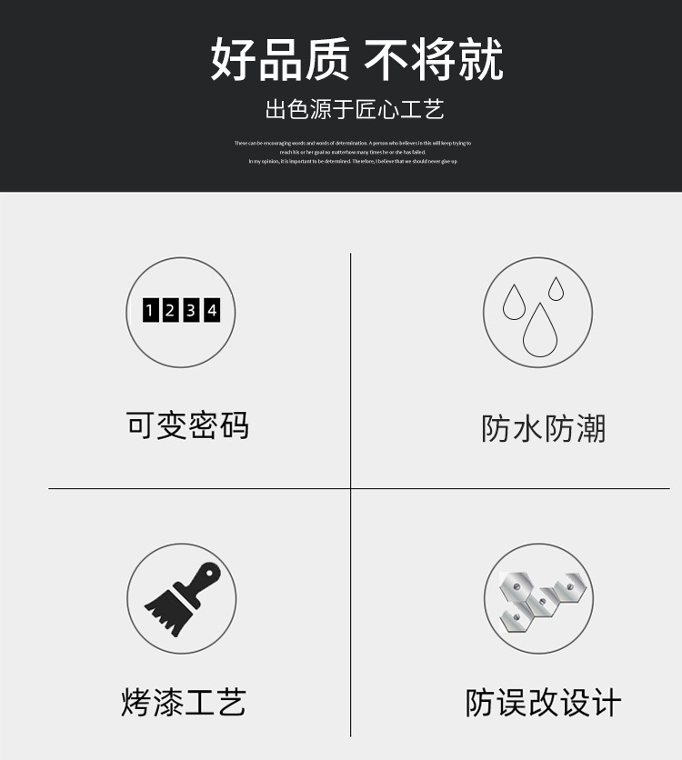 Wholesale of HXH-57 large 5-digit padlock alloy gym cabinet safety U-shaped letter combination lock pic 2