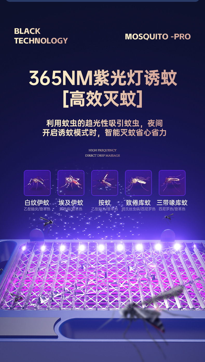 新款电击灭蚊灯家用电子灭蚊器室外USB充电灭蚊器吸入式捕蚊神器详情22