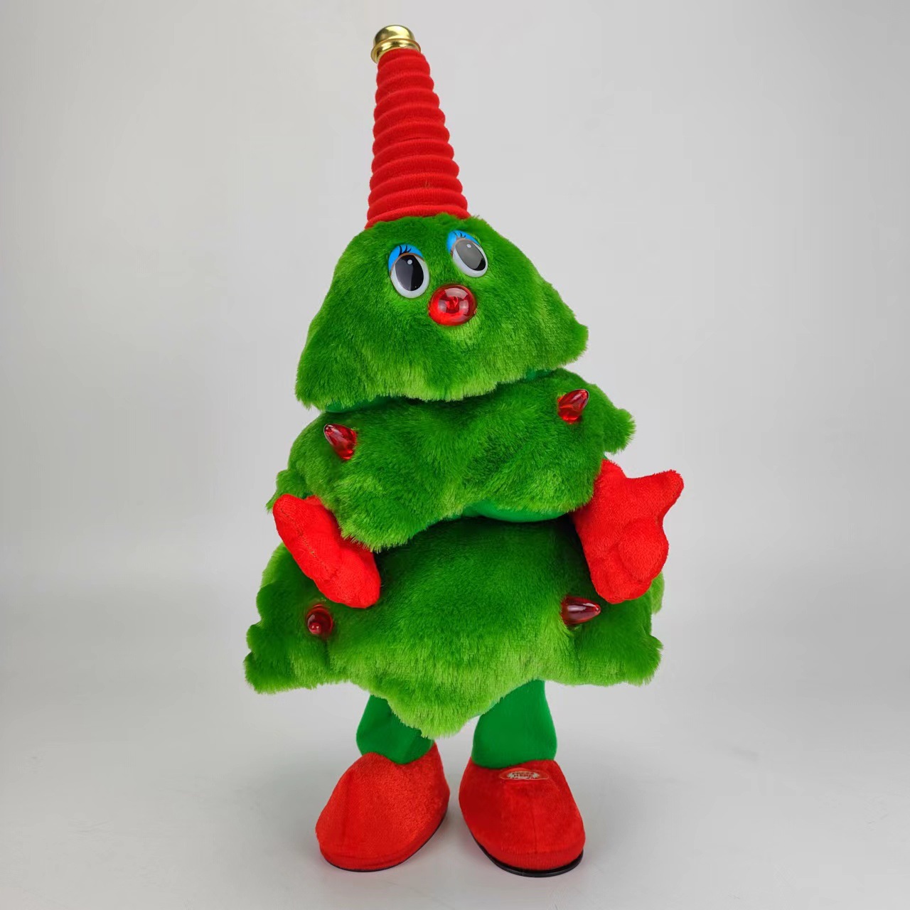 Cross-border exclusive Saks Christmas Three Treasures Plush Electric Toy Series Tree Stump Christmas Tree plush Electric toy pic 8