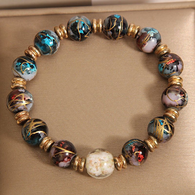 香灰琉璃手串女ins小众轻奢精致古法琉璃手链本命年佛珠手环手饰详情9