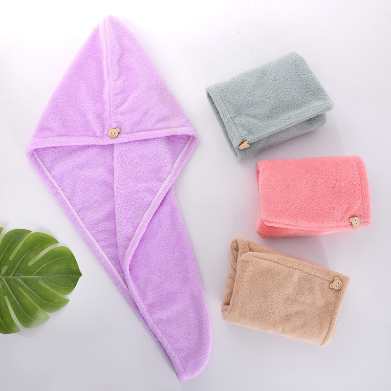 Headscarf coral fleece dry hair cap, absorbent quick-drying hair cap, adult shampoo 2024 new style dry hair cap pic 17