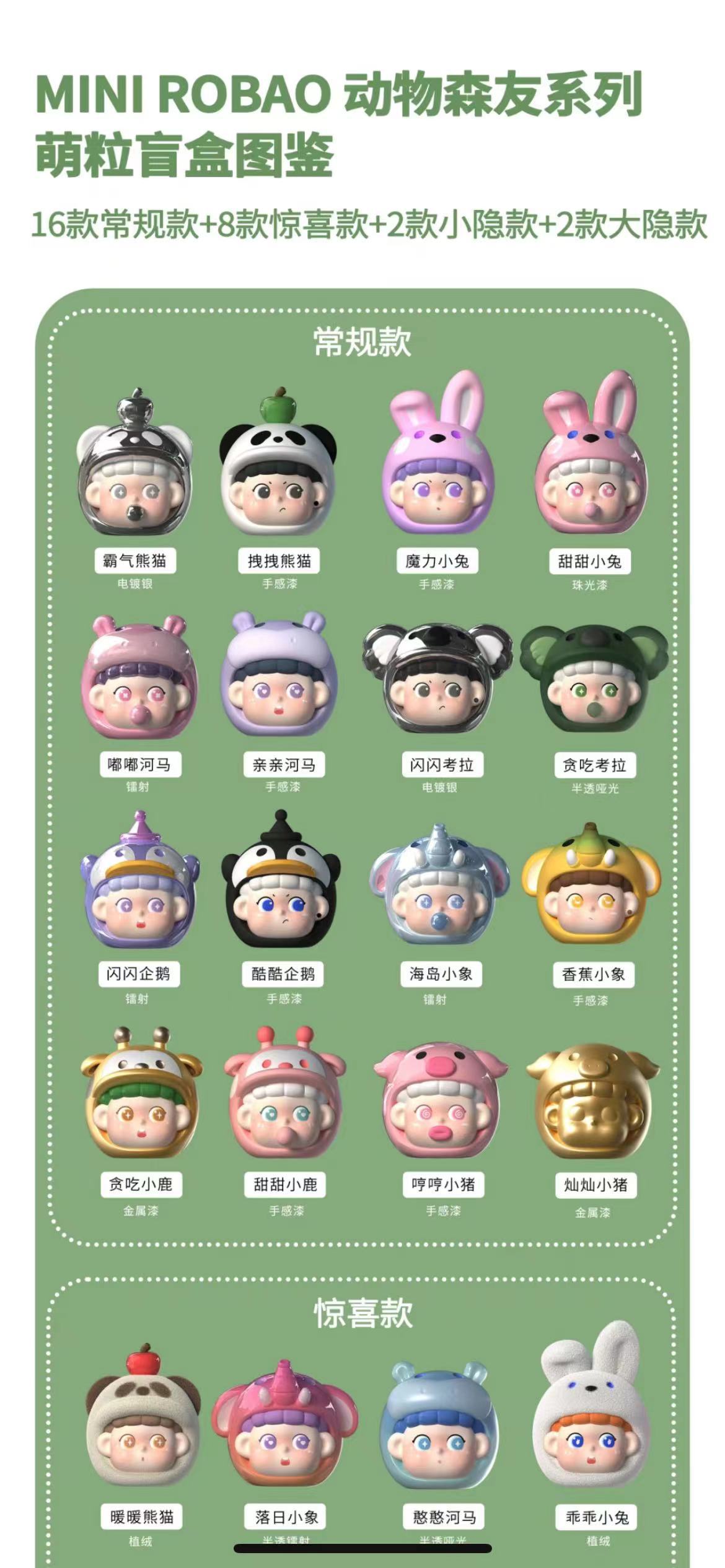 正品特价ROBAO动物森友会MINI潮玩萌粒盲袋盲盒详情6