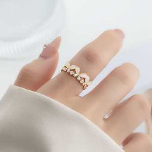 法式宫廷风皇冠开口戒指时尚百搭高级感可调节食指戒欧美跨境指环详情5