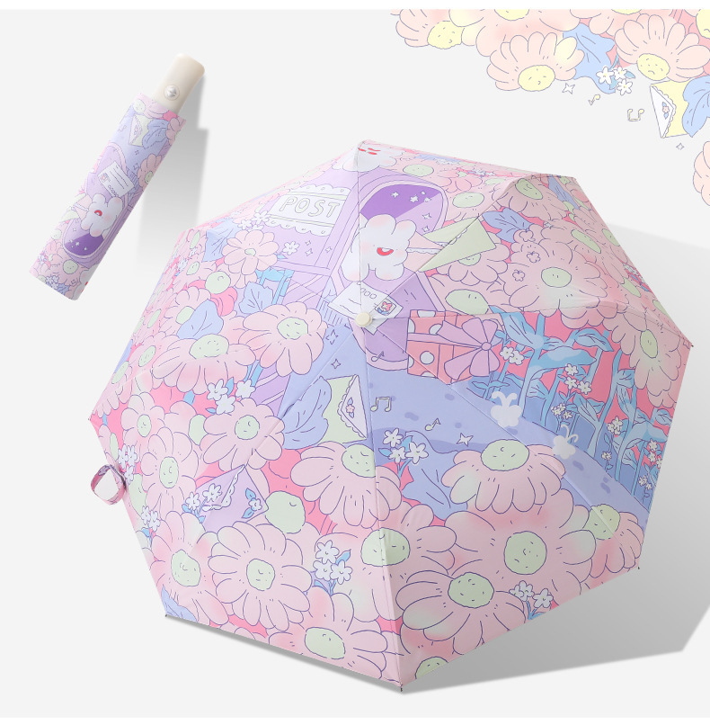 伞手动小马卡通儿童雨伞高颜值新款马卡龙女遮阳伞晴雨两用防晒伞详情12