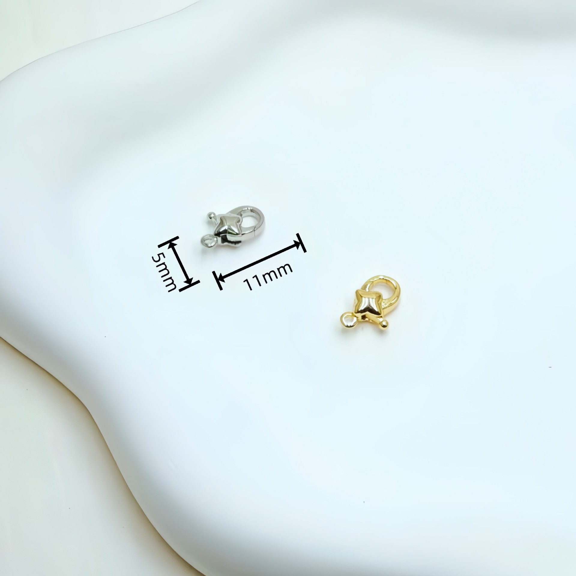 diy铜镀18K真金手工异型龙虾扣饰品配件批发 保色万能扣串珠手链详情37