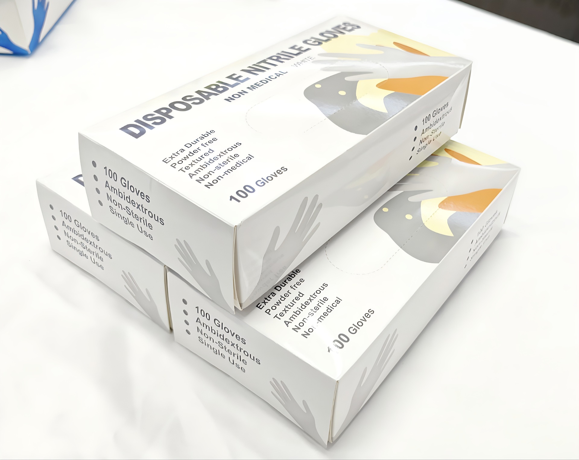 Nitrile gloves加厚耐用家用防护防滑无粉一次性丁腈手套丁晴手套详情7