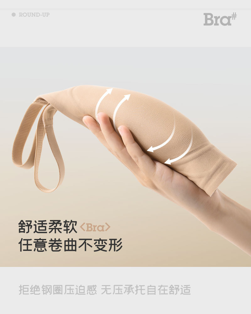 Seamless nude lift underwear for women, fixed cup, small breast, gathering and tapering, anti-sagging, thin, frameless bra cover pic 7