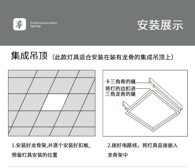 Moisture-proof direct-emitting flat panel light, integrated ceiling, kitchen and office 300*300 embedded front panel light, free shipping pic 22