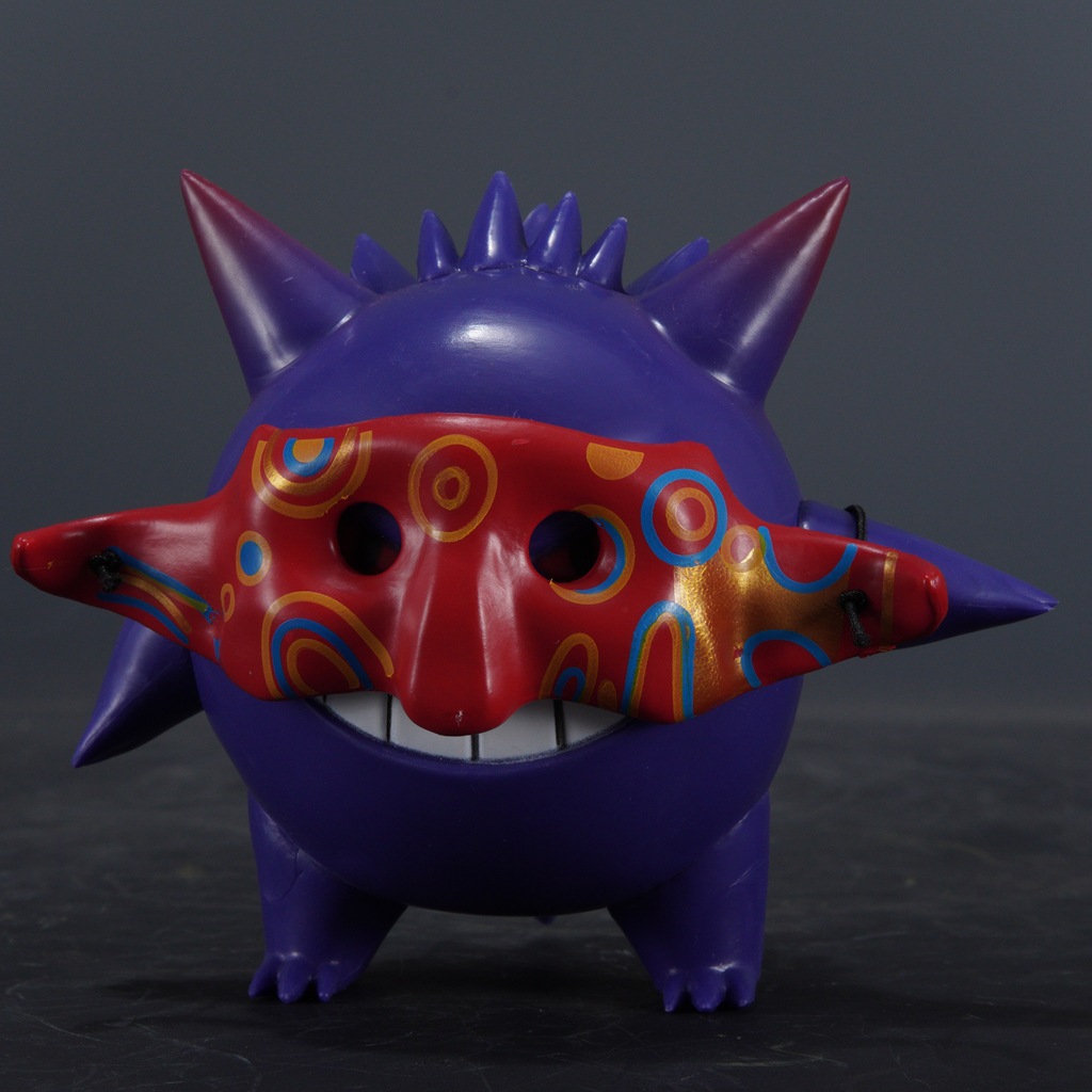 批发盒装神奇宝贝宠物小精灵吴彦祖耿鬼手办摆件模型公仔戴面具详情8