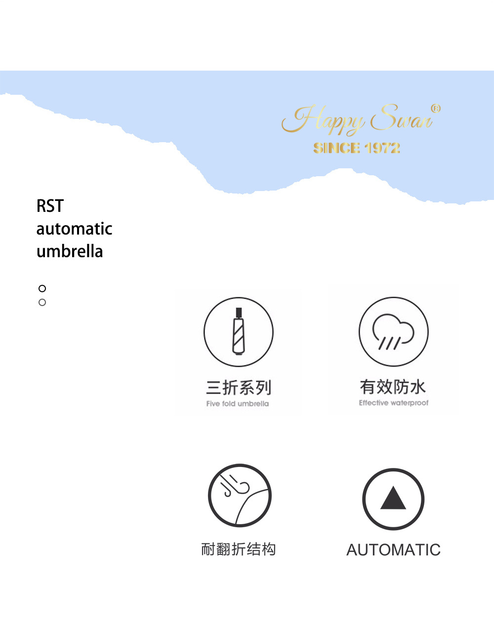 【出口加拿大】三折自开伞枫叶印花一键开伞现货批发详情3