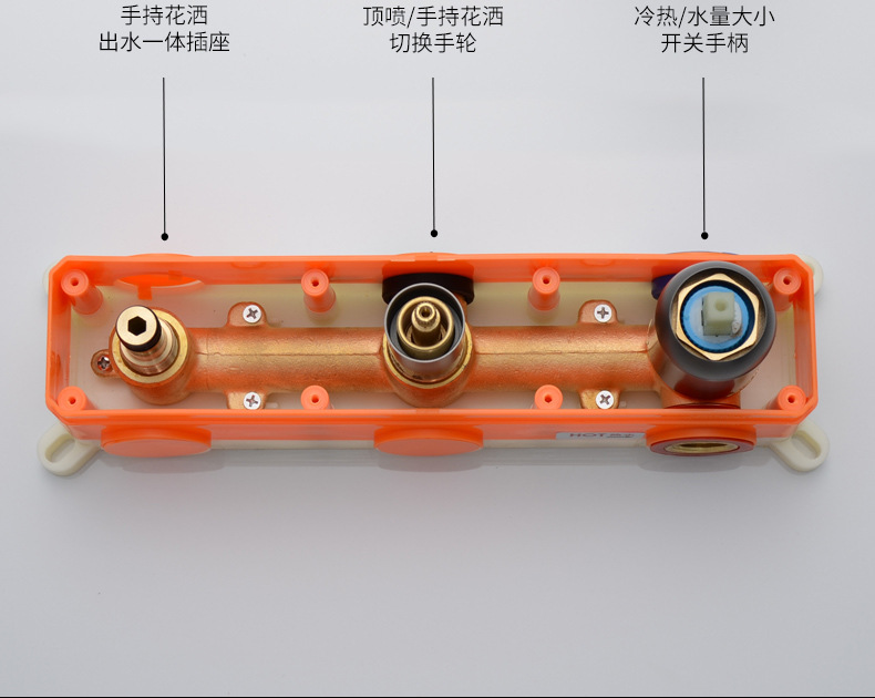 跨境预埋入墙式暗装花洒套装酒店全铜隐藏式冷热简易淋浴厂家批发详情6