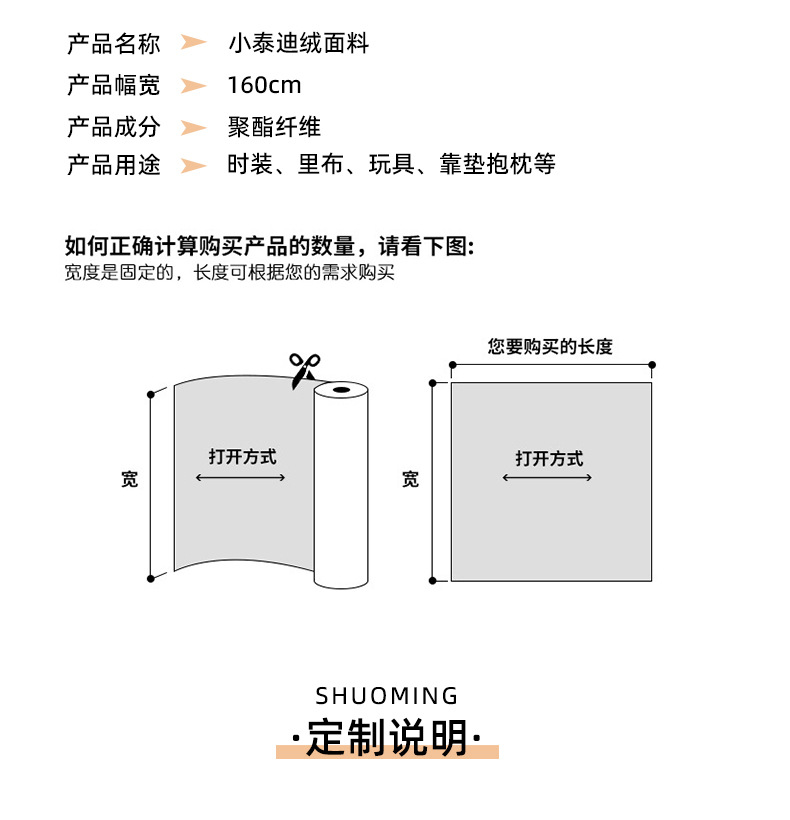 泰迪绒面料加厚涤纶颗粒绒毛绒玩具毛圈绒布料服装宠物用品布料厂详情17