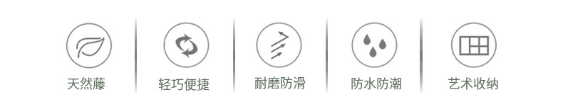 北欧创意天然藤编果篮客厅家用收纳筐儿童玩具零食筐遥控器杂物篮详情2