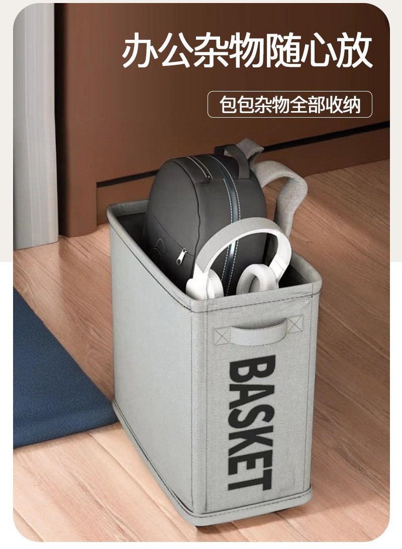 办公室好物桌下收纳书包置物架带滑轮可折叠宿舍零食工位放包神器详情3