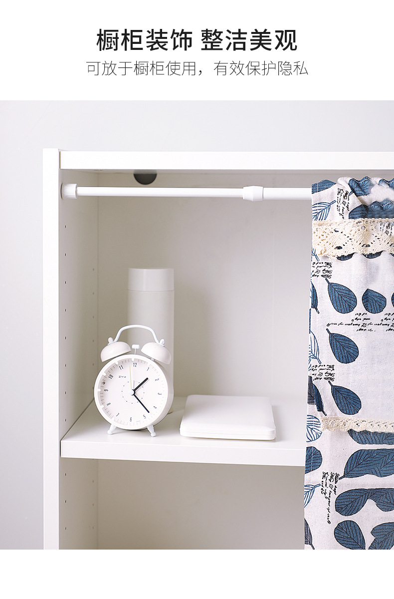 免打孔窗帘伸缩杆厨房下水鞋柜分层杆浴室帘杆门帘杆夹挂钩支撑架详情9