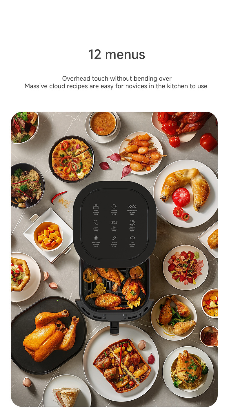 Cross-border 15L touch oven, aluminum-coated non-stick pan, visible electric oven, household and export 110V air fryer pic 18