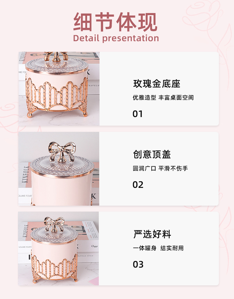 European-style Muslim cross-border home storage jars, tableware, table ornaments, table kitchen storage, European-style sugar jars pic 6