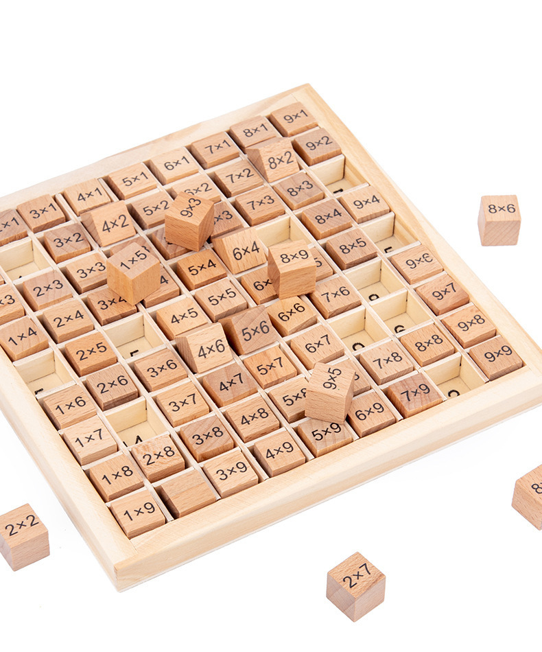 Wooden digital operation building blocks, small toys, multiplication teaching AIDS, primary school mathematics teaching AIDS, cross-border street stall, 10-yuan store wholesale pic 7