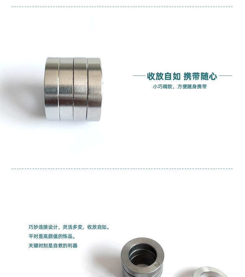 跨境爆款防身戒指HARDSELFDEFENSERING不锈钢折叠防身指环戒指edc详情5