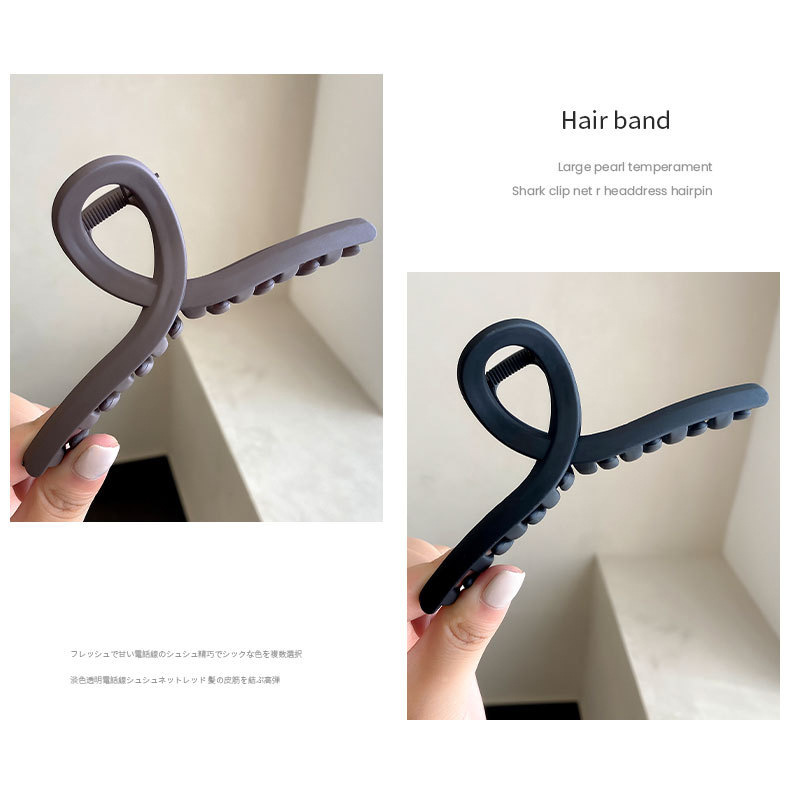 Black shark hair clips for women with a high-end feel, large hair volume, big hair gripper, back of the head, updo hair clips, headwear gripper pic 18