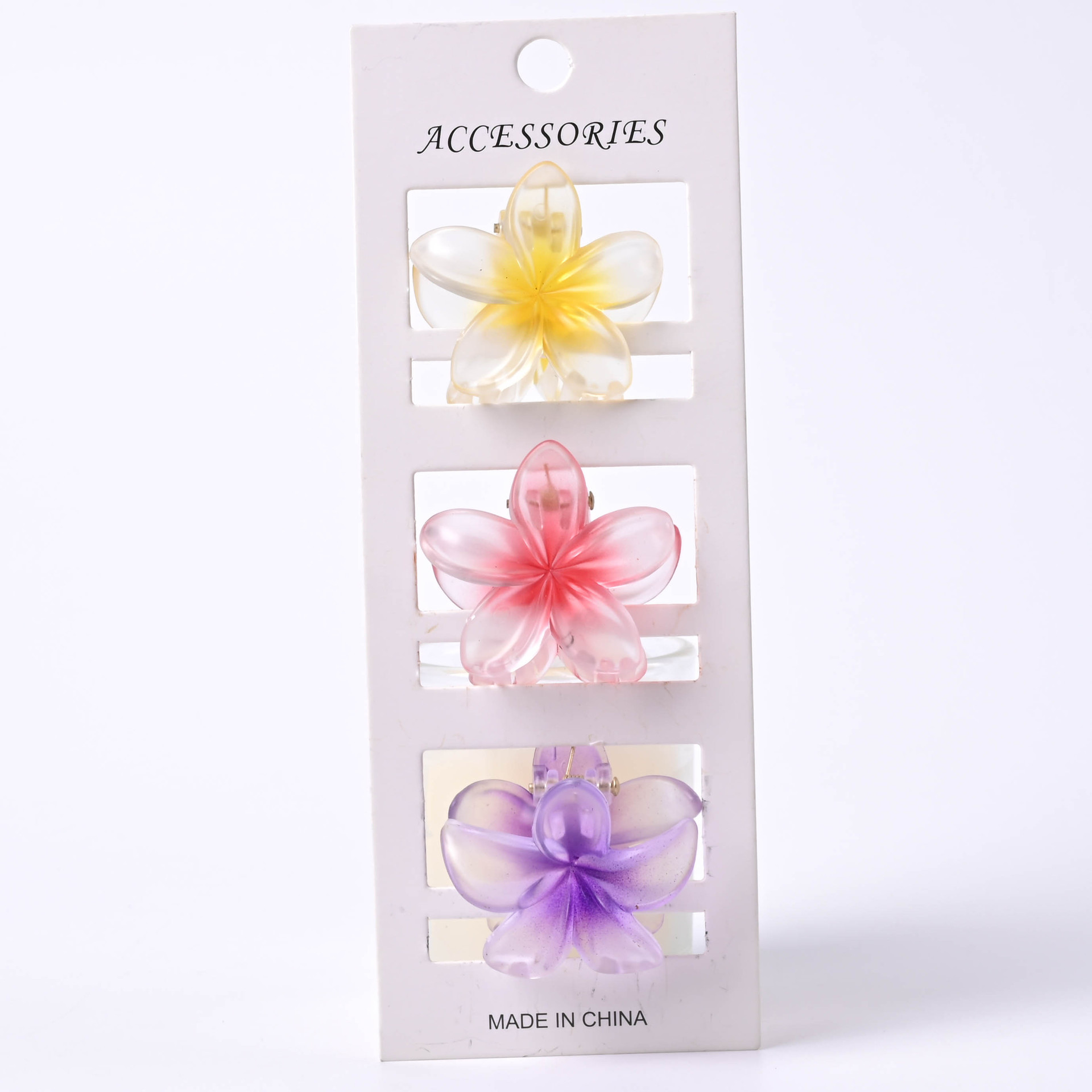 4cm matte gradient frangipani color travel essential hairpin, half-tied ponytail side clip, wholesale foreign trade supply pic 10
