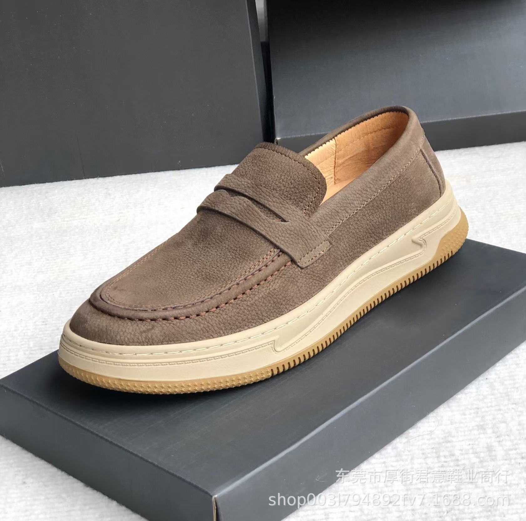High-end original single 2024 autumn/winter new flat round toe matte cowhide casual shoes, spring and autumn simple board shoes from Dongguan pic 15