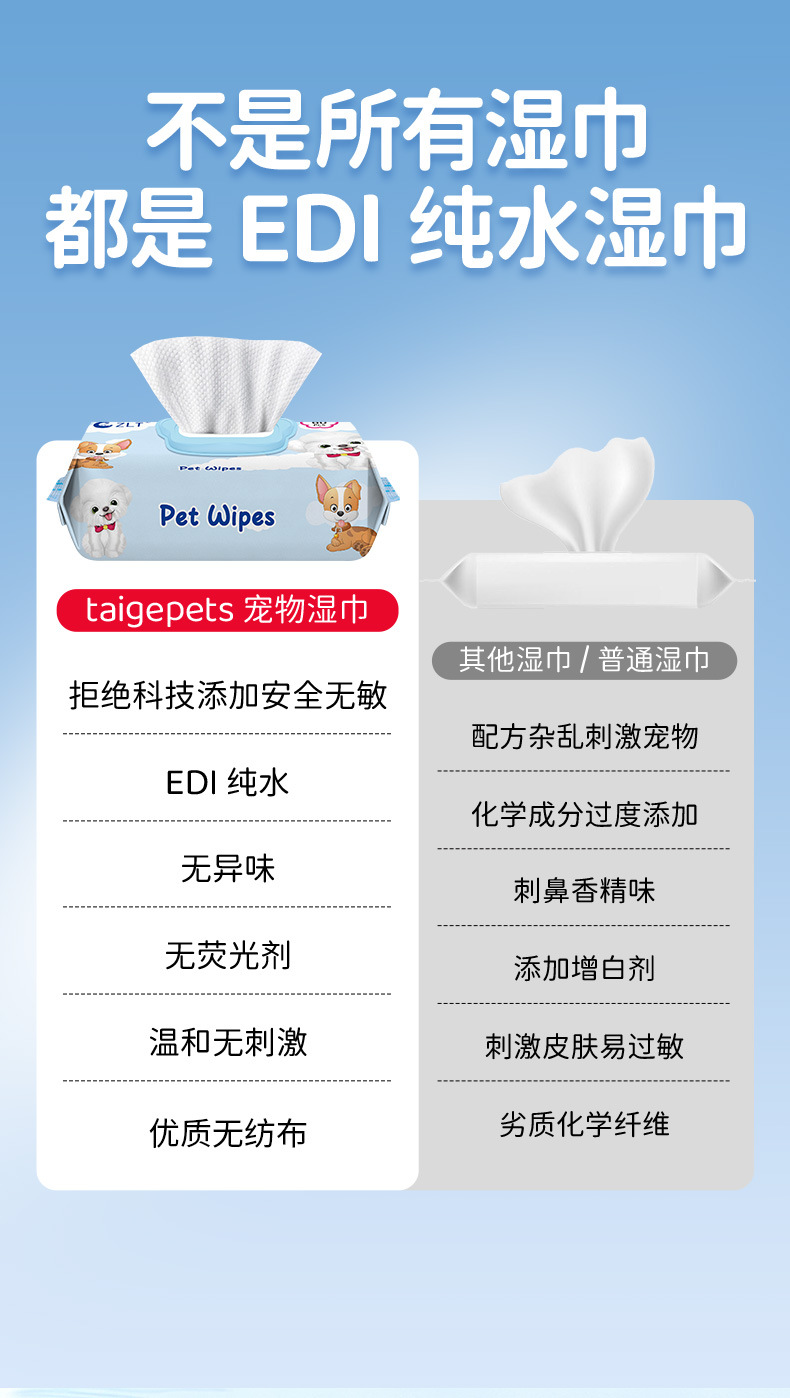 宠物湿巾猫狗专用杀菌除臭清洁擦脚泪痕用品湿纸巾现货详情6