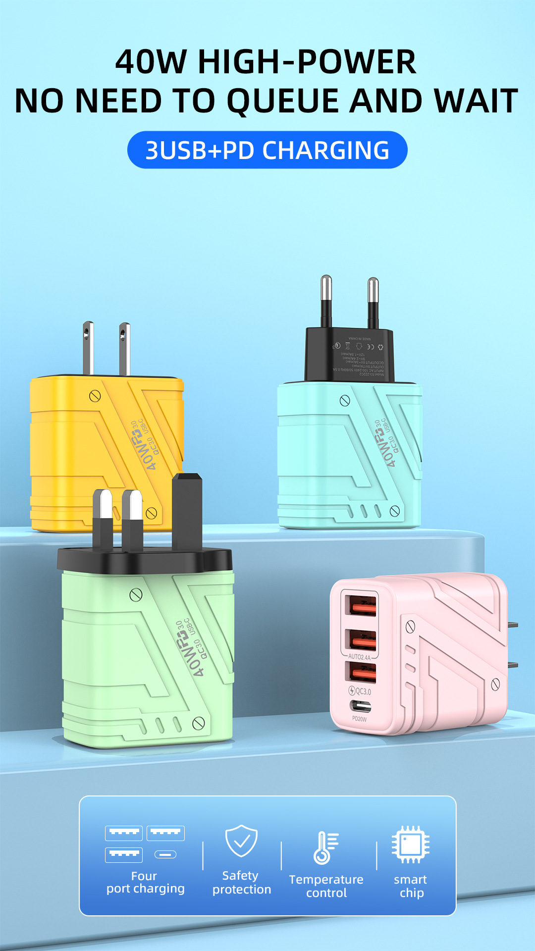Многоглотная зарядка для телефона mecha USB быстро заряжается 5V3A samu андроид 5V3A для зарядки головки typec pic 1