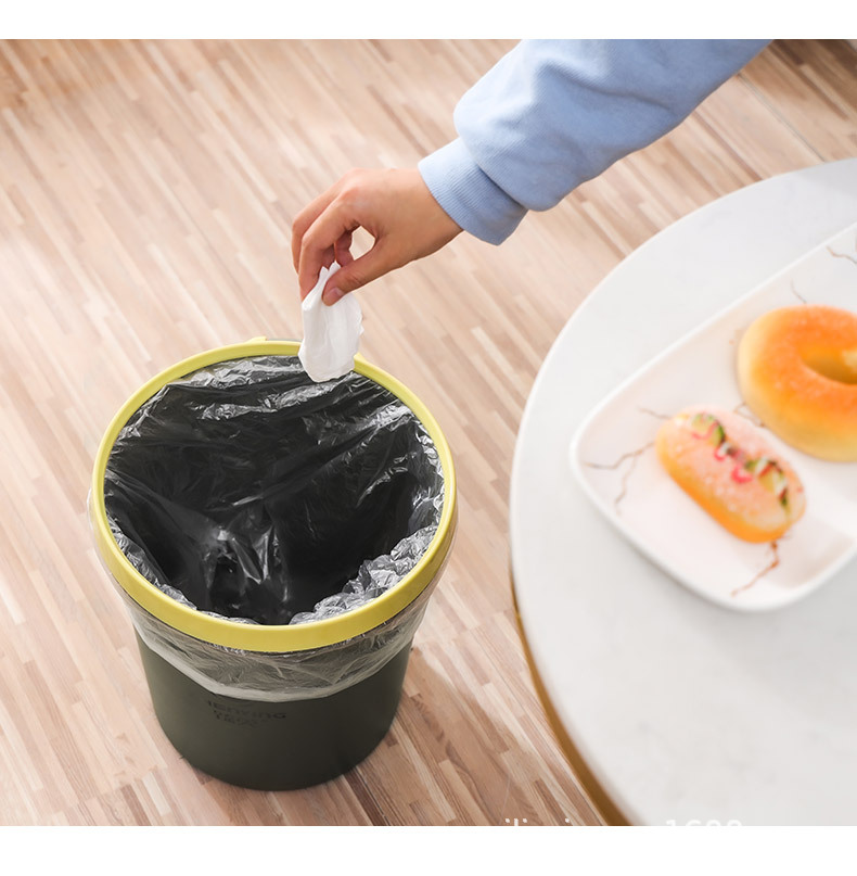 大号家用圆形塑料垃圾桶无盖带压圈厨房卧室卫生间收纳桶杂物桶02102-0370详情15