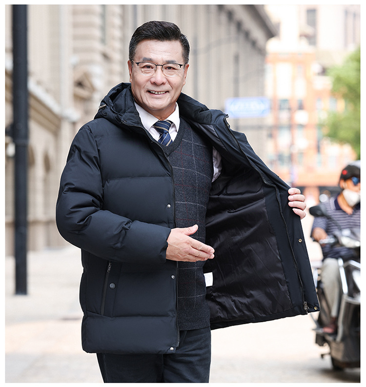 新品中老年人羽绒服男短款加厚2024冬装老年父亲爸爸鸭绒保暖外套详情18